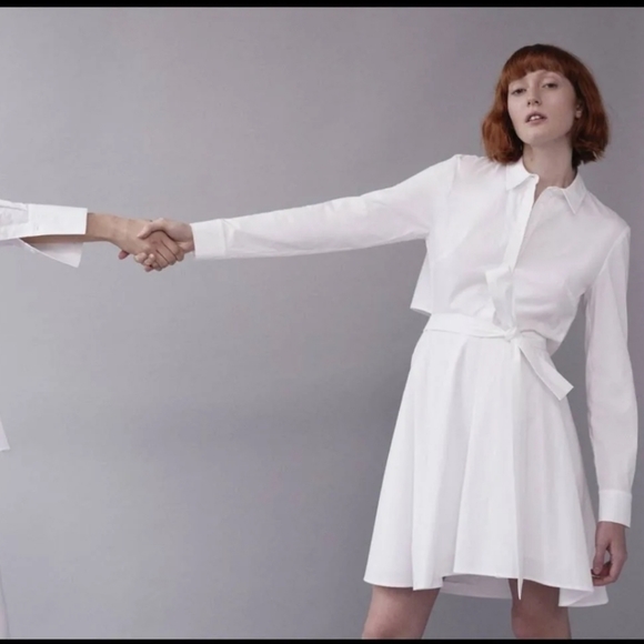 Club Monaco Shirt Dress (White / Size 4) - Picture 1 of 3